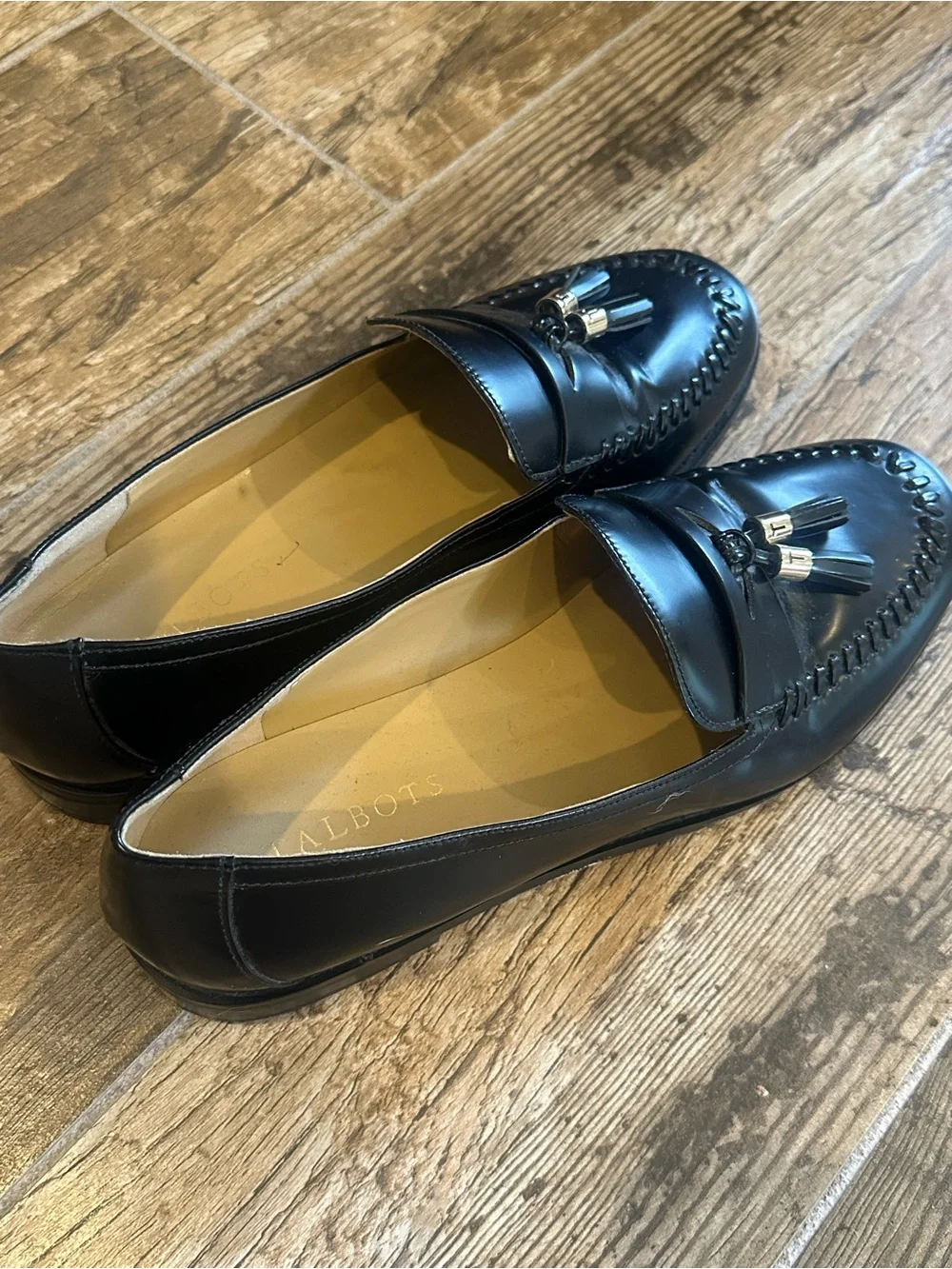 Talbots Women’s Classic Black Tassel Slip-On Loafers